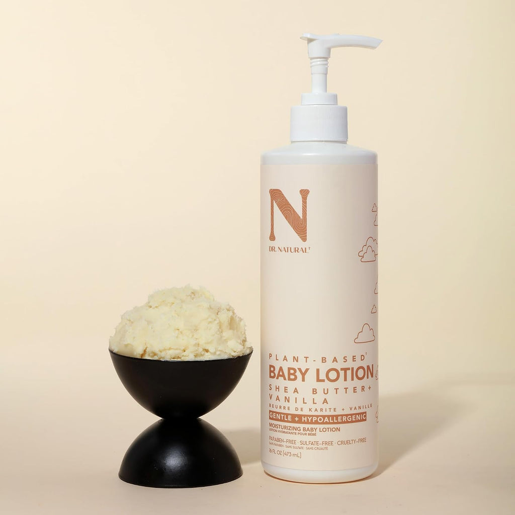 Moisturizing Baby Lotion - Shea Butter Baby Lotion for Newborn and Kids - Sensitive Skin Body Lotion - Shea Butter and Vanilla - 16 Oz