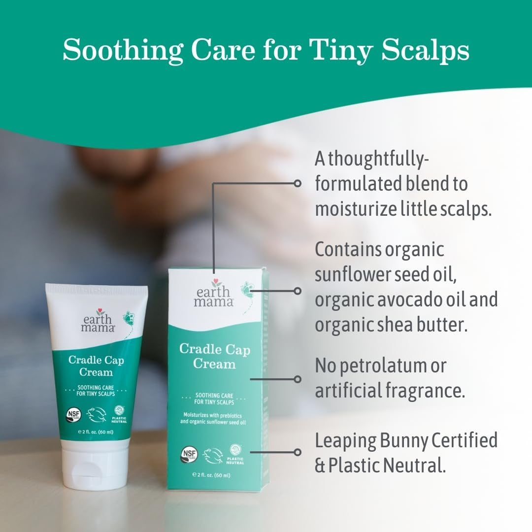 Cradle Cap Cream - 2 Oz - Gentle Cream for Babies - Scalp Moisturizer to Help Soften Flakes - Cradle Cap Kit Essential