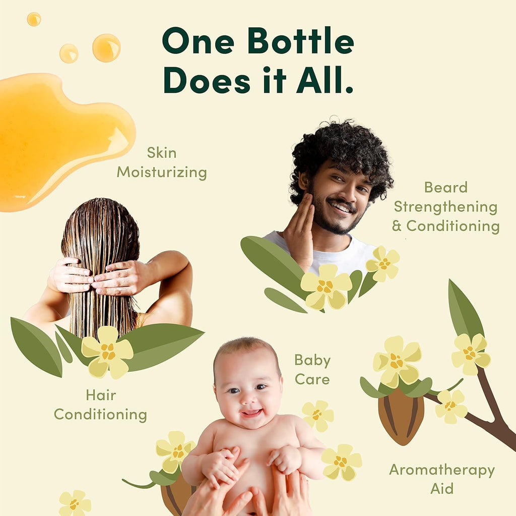 Organic Jojoba Baby Oil with Pump – 100% Pure Natural Unrefined Unscented Cold Pressed Jojoba Oil for Baby Hair, Infant Skin, Body Care (4.22 Oz)