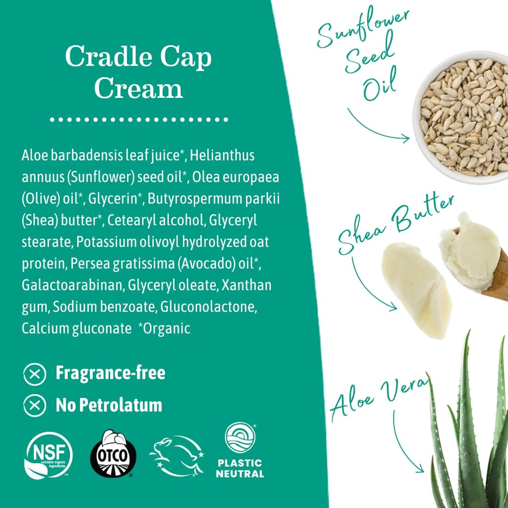 Cradle Cap Cream - 2 Oz - Gentle Cream for Babies - Scalp Moisturizer to Help Soften Flakes - Cradle Cap Kit Essential