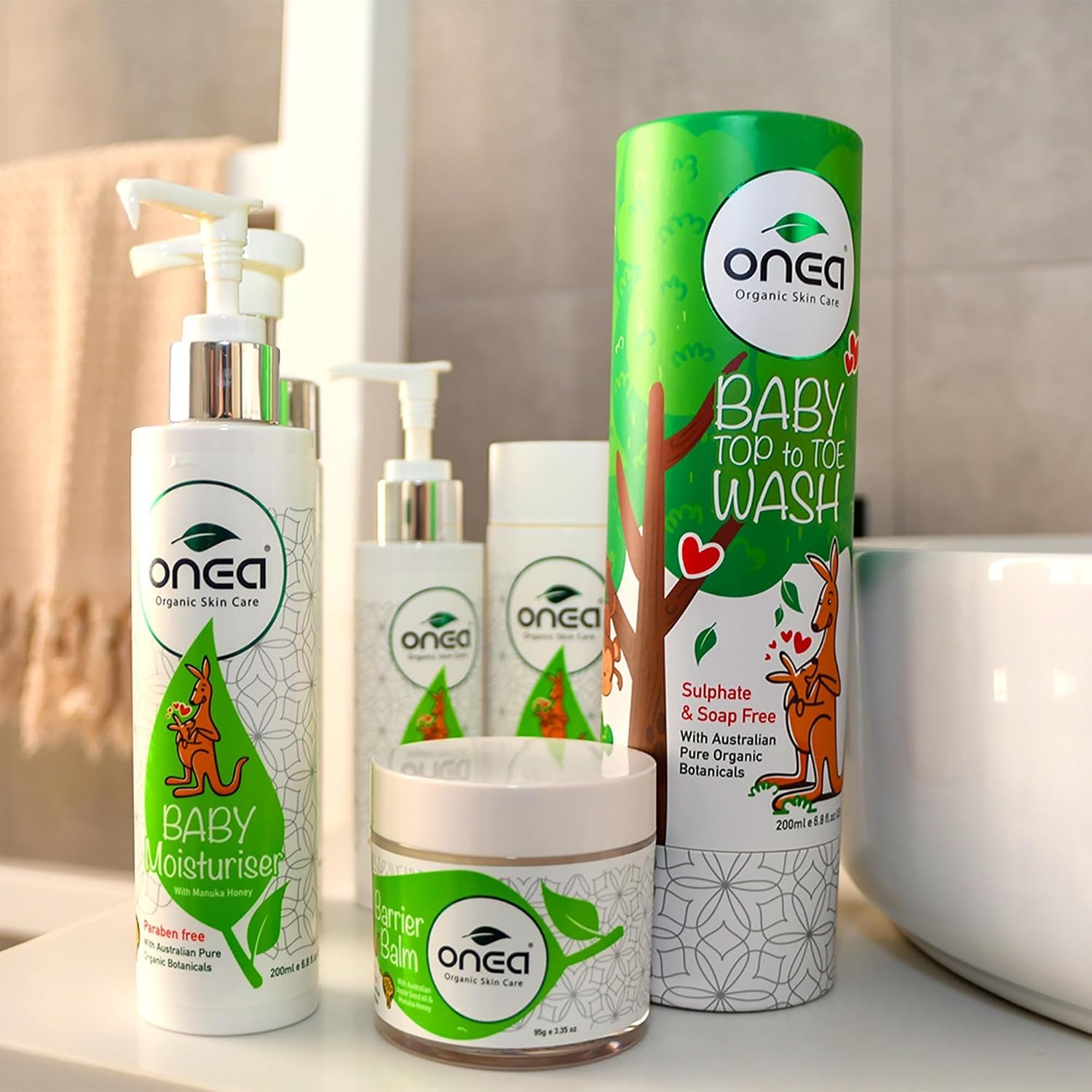 Organic Skincare Baby Gift Pack - Daily Care Baby & Mommy - Newborn Babies Set - Moisturizer & Massage Oil - Paraben & Sulphate Free - for New and Expecting Moms