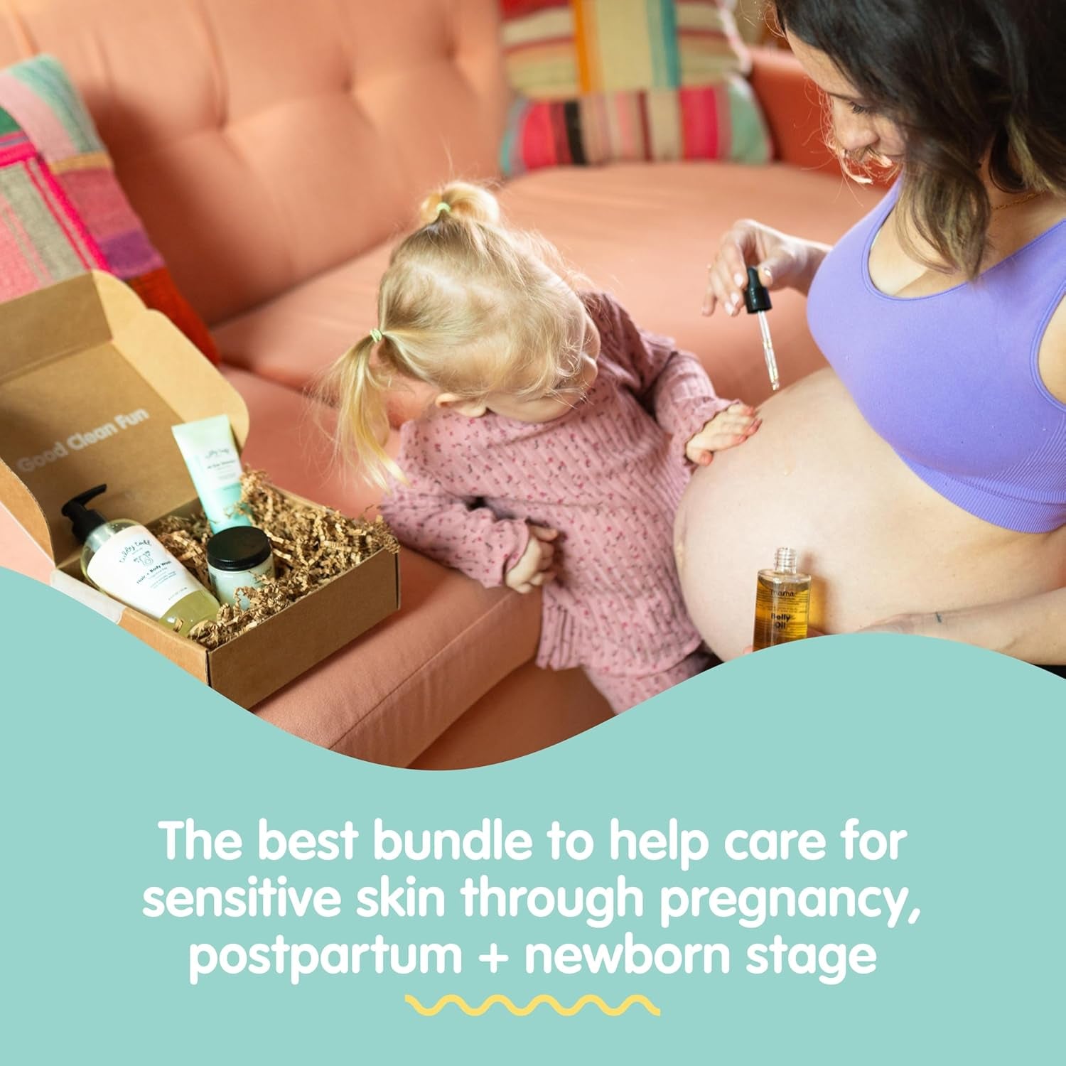New Baby & Mom Sensitive Skincare Kit - the Mama + Baby Gift Set - Baby Shampoo and Body Wash 8.5 Oz, All over Ointment 2 Oz, Belly Oil 2 Fl Oz & Nipple Balm 1.9 Oz - Lavender Rosemary