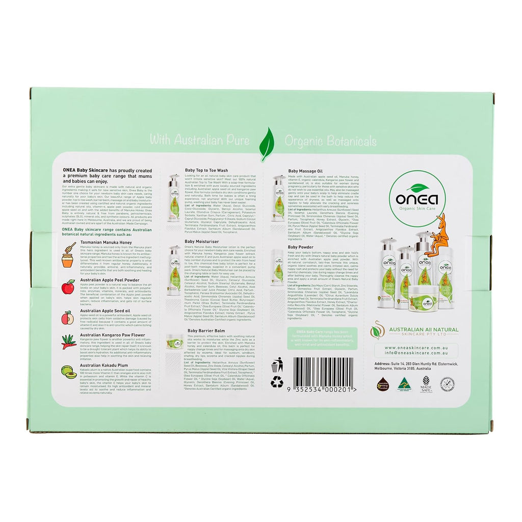 Organic Skincare Baby Gift Pack - Daily Care Baby & Mommy - Newborn Babies Set - Moisturizer & Massage Oil - Paraben & Sulphate Free - for New and Expecting Moms