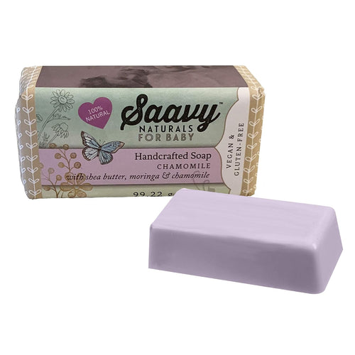 2 PACK Baby Chamomile 3.5 Oz Baby Bar Soap | Organic Skin Care for Infant Bath Time with Shea Butter & Moringa | Baby Shower Gifts |