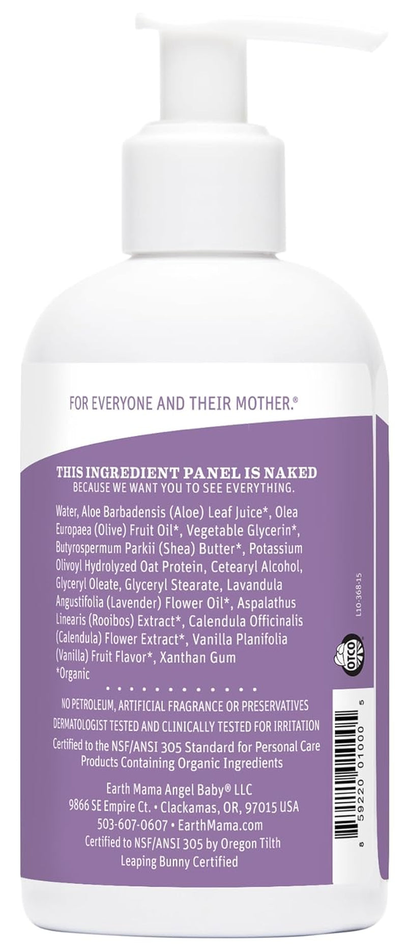 Calming Lavender Baby Lotion for Dry Skin, Calendula Cream for Newborn Skin Care, Children'S Moisturizer with Aloe Juice, Rooibos, & Shea Butter, Lavender Lotion, 8 Fl Oz