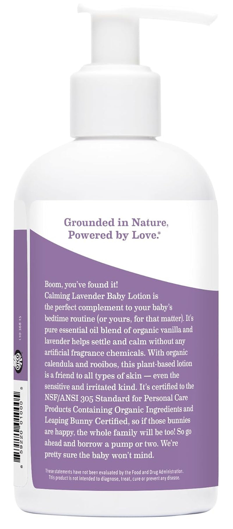 Calming Lavender Baby Lotion for Dry Skin, Calendula Cream for Newborn Skin Care, Children'S Moisturizer with Aloe Juice, Rooibos, & Shea Butter, Lavender Lotion, 8 Fl Oz
