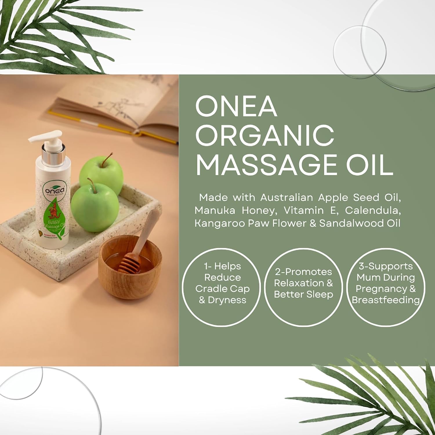 Organic Skincare Baby Gift Pack - Daily Care Baby & Mommy - Newborn Babies Set - Moisturizer & Massage Oil - Paraben & Sulphate Free - for New and Expecting Moms