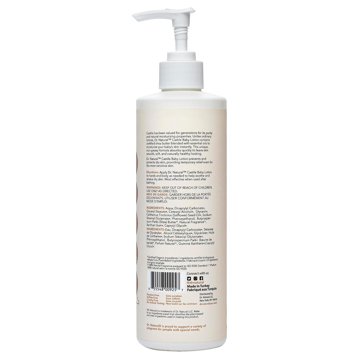 Moisturizing Baby Lotion - Shea Butter Baby Lotion for Newborn and Kids - Sensitive Skin Body Lotion - Shea Butter and Vanilla - 16 Oz
