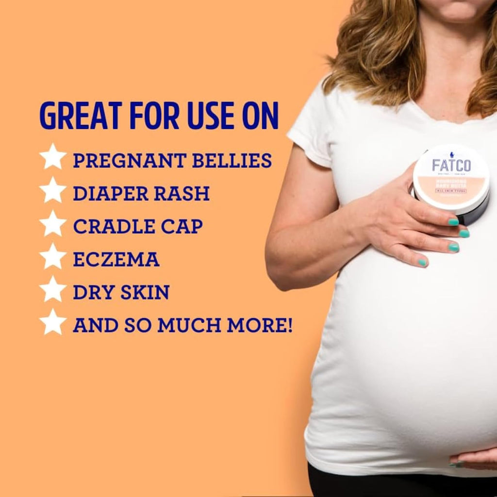 Baby Butta with Organic Tallow Balm to Use as a Safe Pregnancy Moisturizer and Baby Skin Moisturizer - Unscented (4 Oz)