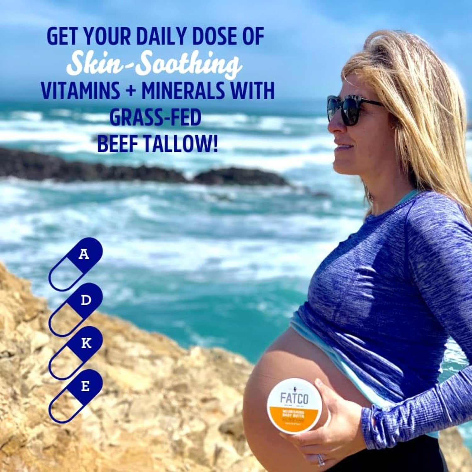 Baby Butta with Organic Tallow Balm to Use as a Safe Pregnancy Moisturizer and Baby Skin Moisturizer - Unscented (4 Oz)
