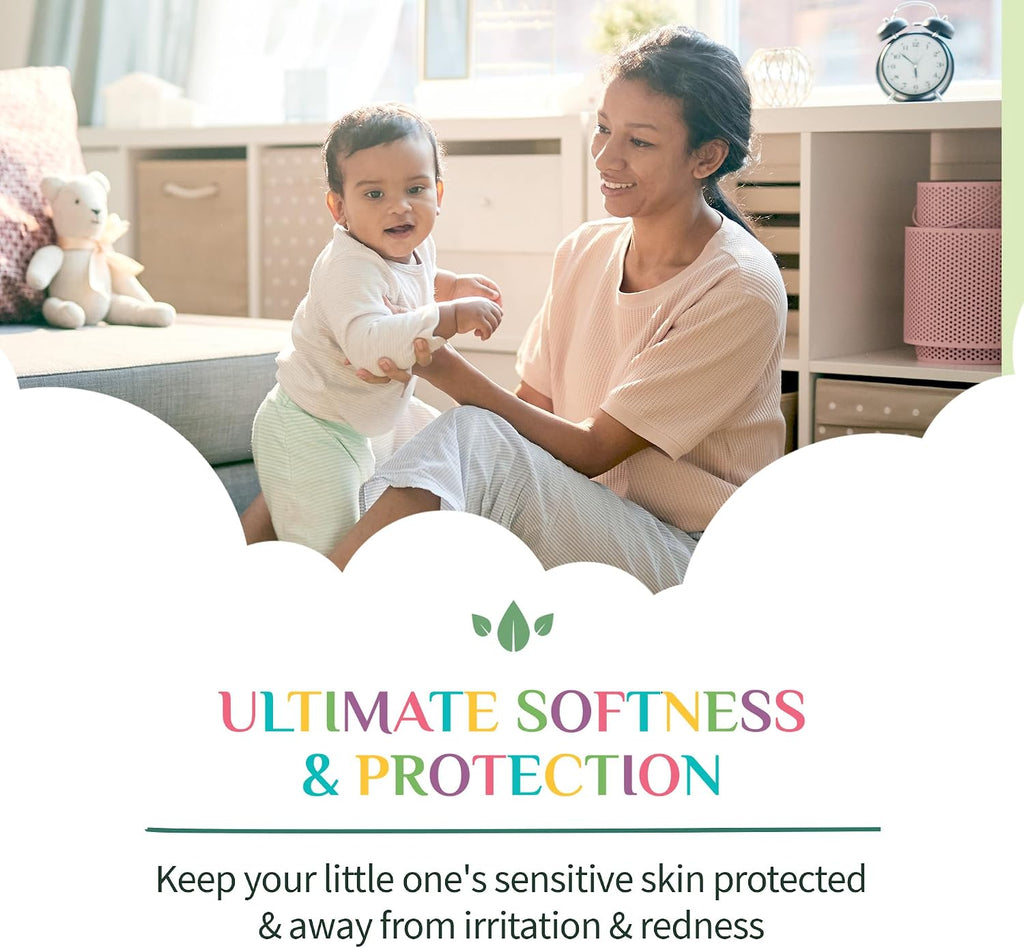 100% Certified Organic Cotton Baby Diaper Liner for Sensitive Skin, Fits All Brands and Sizes Diapers except New Born, 20 Count